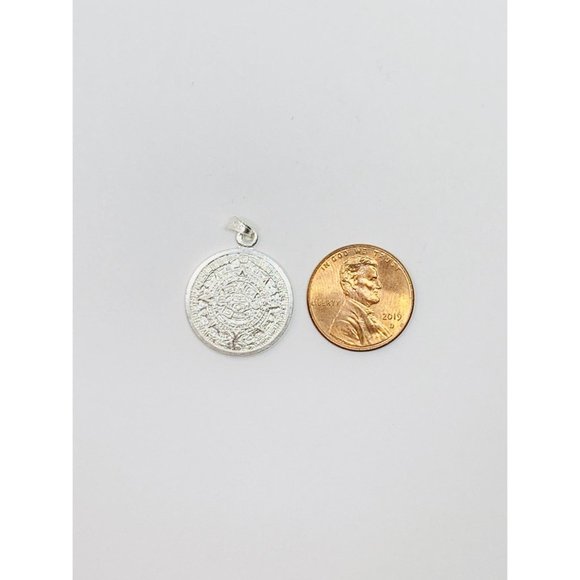 Sterling Silver 925 Charm Aztec Calendar - Calendario azteca - Picture 2 of 5